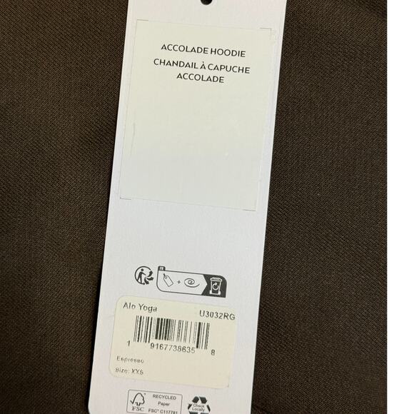 NWT Alo Yoga Accolade Hoodie 🟫 XXS Oversized Espresso - Picture 5 of 6